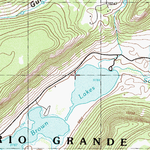 Topographic Map of Troutvale Number 1 Dam, CO