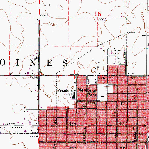 Topographic Map of Church of God of Prophecy, IA