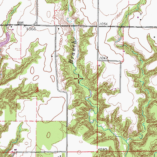 Topographic Map of Iowa Arboretum, IA