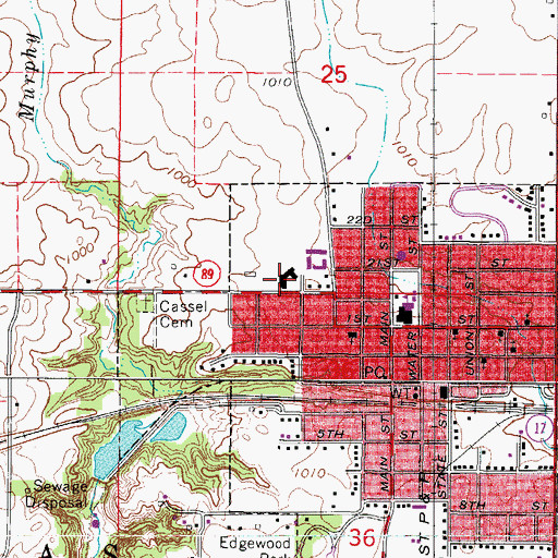 Topographic Map of Madrid Home, IA