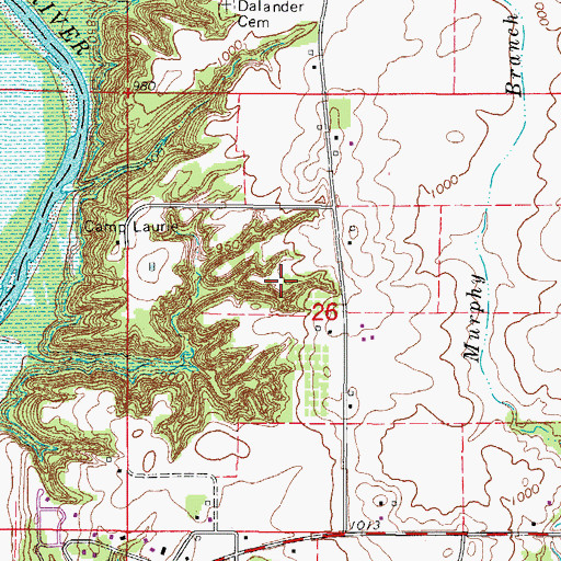 Topographic Map of Swede Point Park, IA