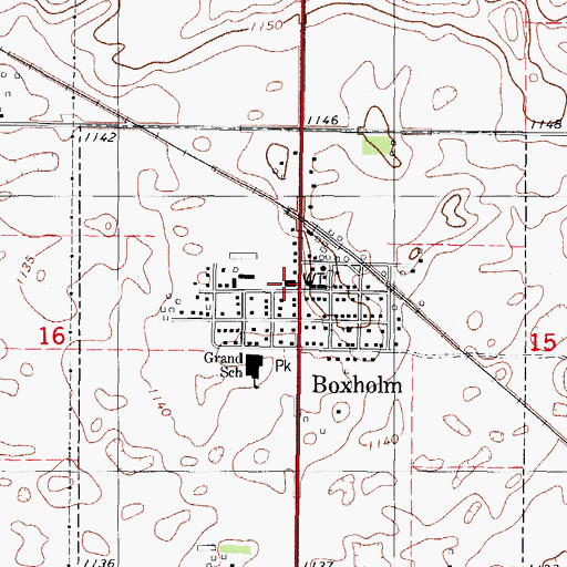 Topographic Map of Trinity Lutheran Church, IA