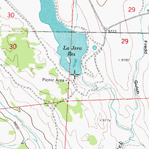 Topographic Map of La Jara Dam, CO