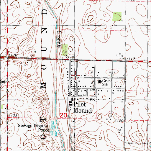 Topographic Map of Pilotmound (historical), IA