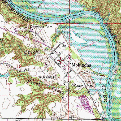 Topographic Map of Kate Shelley Memorial Park, IA