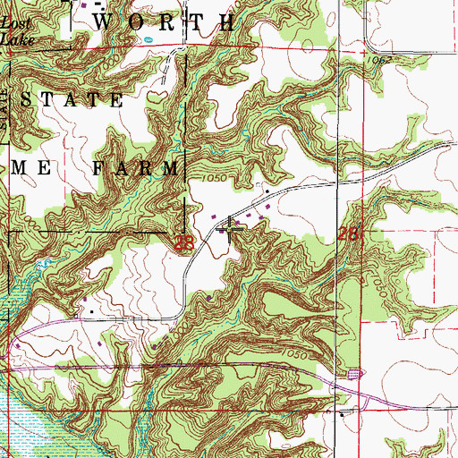 Topographic Map of James Gildea Cemetery, IA