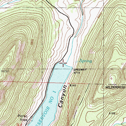 Topographic Map of Road Canyon Number 1 Dam, CO