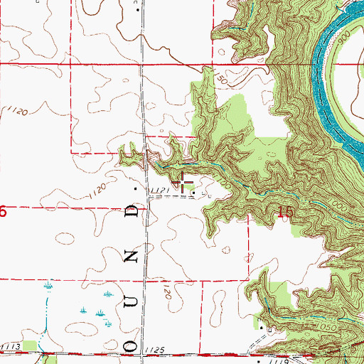 Topographic Map of Shafer - Gear Cemetery, IA