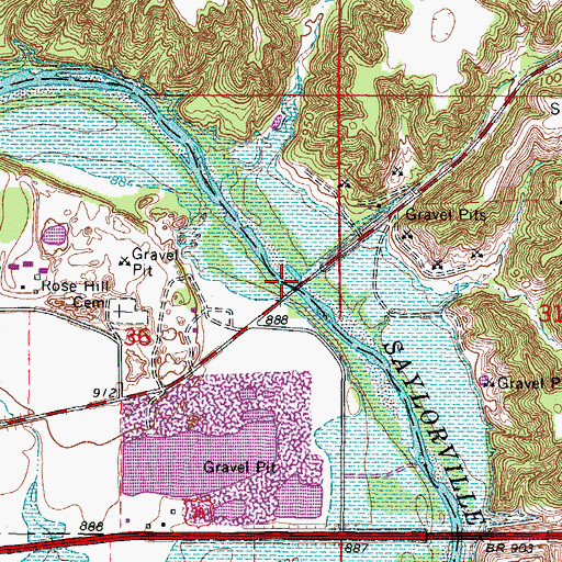 Topographic Map of Boone Bridge, IA