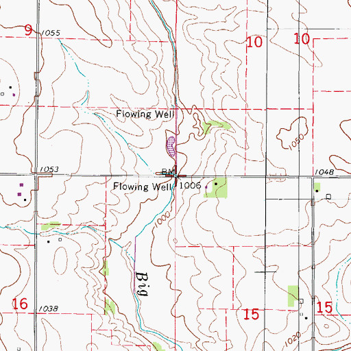 Topographic Map of Big Creek Bridge Two, IA