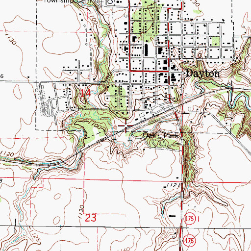 Topographic Map of Lake Ole Park, IA