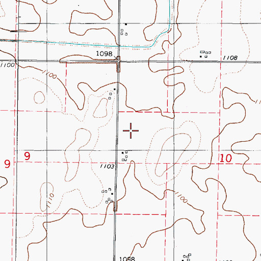 Topographic Map of Prairie Pond Wildlife Area, IA