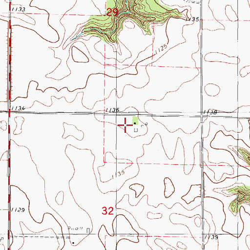 Topographic Map of Casady Post Office (historical), IA