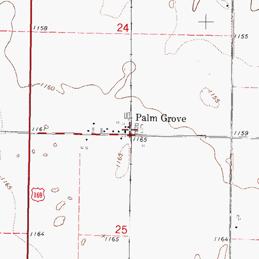 Topographic Map of Crooks Post Office (historical), IA