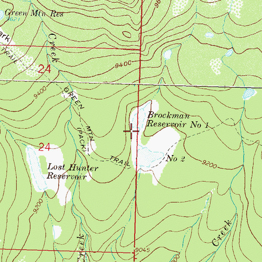 Topographic Map of Brockman Number 1 Dam, CO