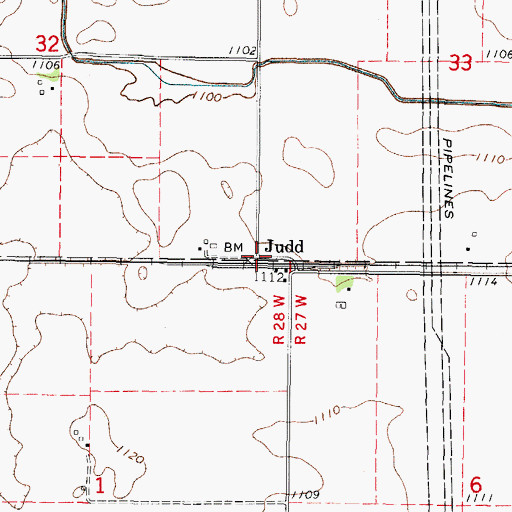 Topographic Map of Judd (historical), IA