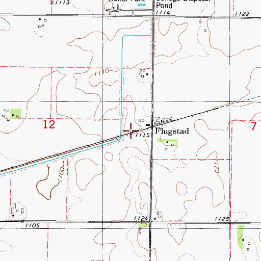 Topographic Map of Flugstad (historical), IA