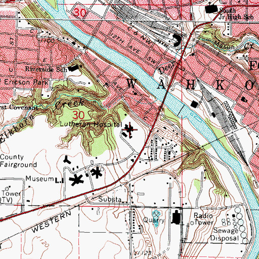 Topographic Map of Friendship Haven Nursing Home, IA