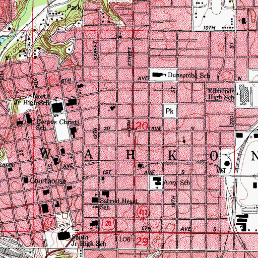 Topographic Map of Fort Dodge Headache and Pain Clinic, IA