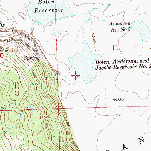 Topographic Map of Bolen, Anderson, Jacobs Number 2 Dam, CO