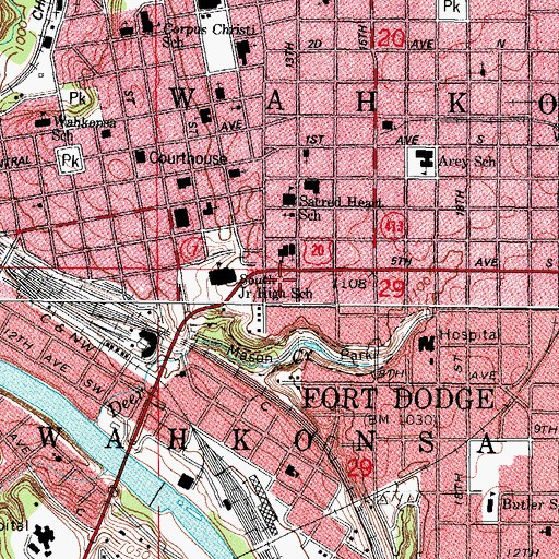 Topographic Map of Child Health Specialty Clinic, IA