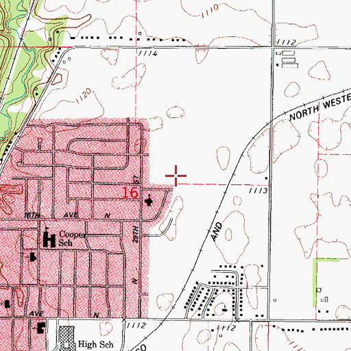 Topographic Map of Reorganized Church of Jesus Christ of Latter Day Saints, IA