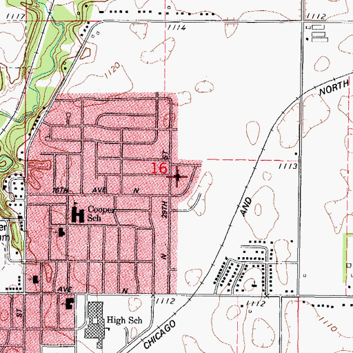 Topographic Map of Evangelical Mennonite Church, IA
