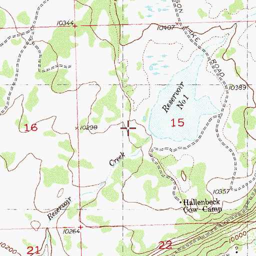 Topographic Map of Grand Mesa Number 1 Dam, CO