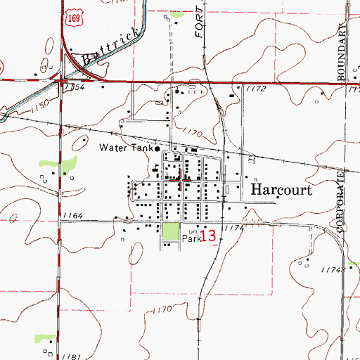 Topographic Map of Faith Lutheran Church, IA