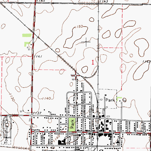Topographic Map of Bruntlett Elevator, IA