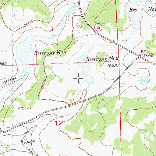 Topographic Map of Grand Mesa Number 9 Dam, CO