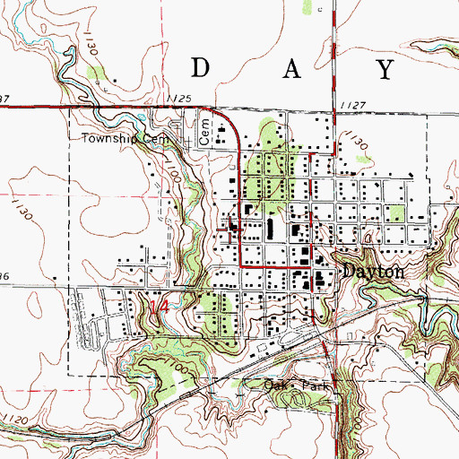 Topographic Map of United Methodist Church, IA