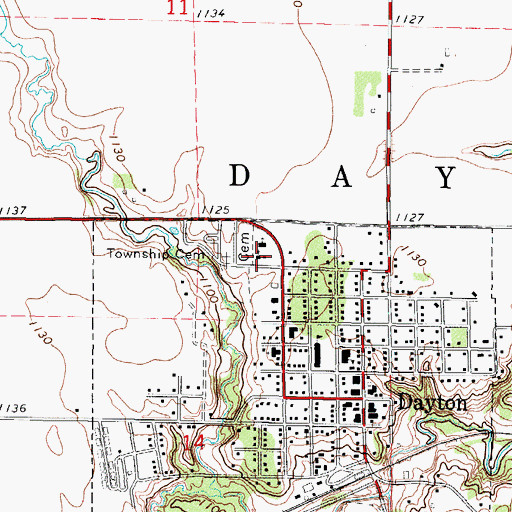 Topographic Map of Christ the King Church, IA