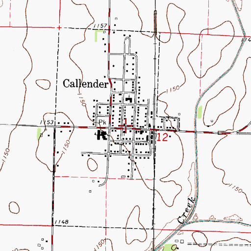 Topographic Map of West Central Co-op Company Elevator, IA