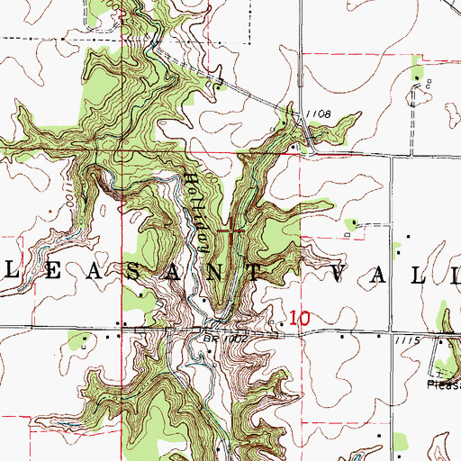 Topographic Map of Holliday Creek Area Park, IA