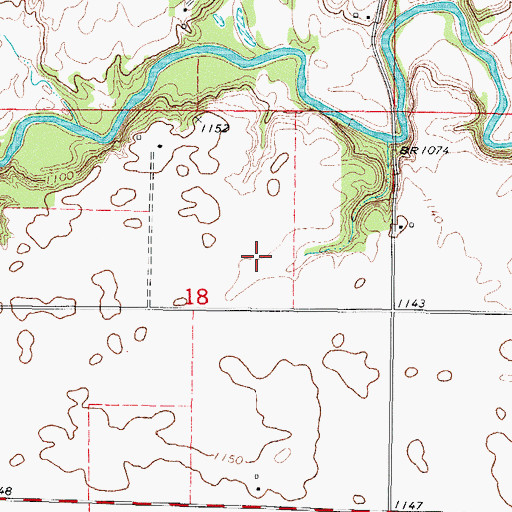 Topographic Map of Old Lizzard Cemetery, IA