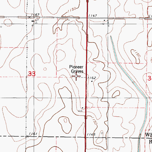 Topographic Map of Swedish Lutheran Church Cemetery, IA