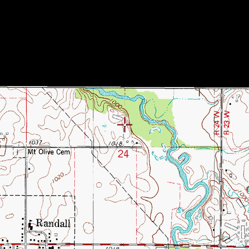 Topographic Map of Heise Wildlife Area, IA
