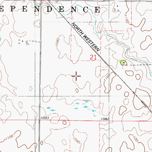 Topographic Map of Bauer Slough, IA