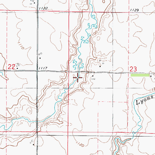 Topographic Map of Mark and Sadie Bishop Conservation Area, IA