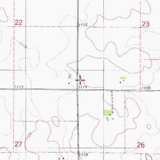 Topographic Map of Poplar Grove Post Office (historical), IA