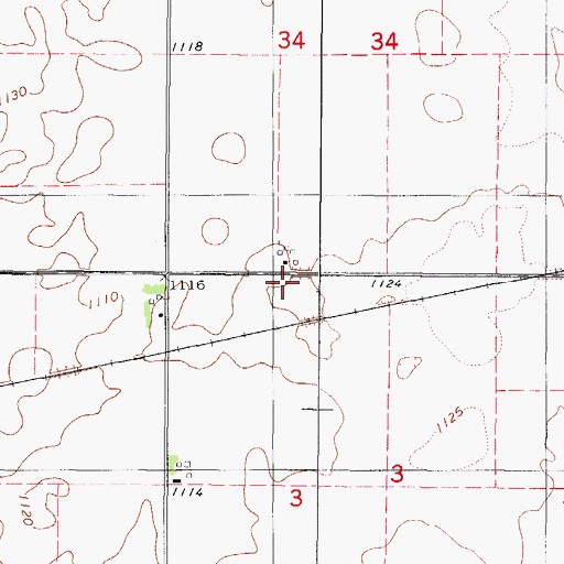 Topographic Map of Lake Center Post Office (historical), IA