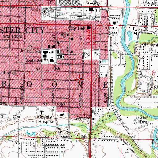 Topographic Map of Faith Community Church, IA