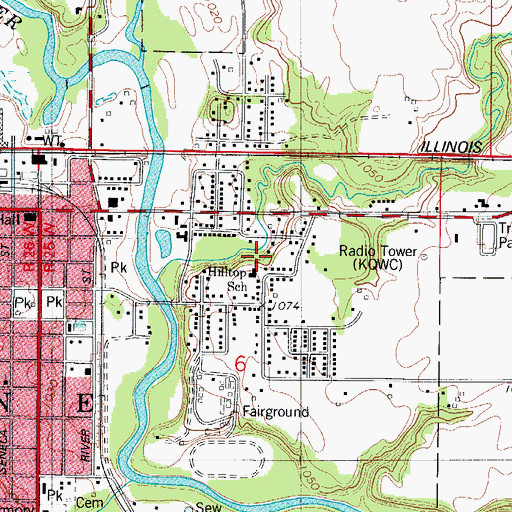 Topographic Map of Wolfe Clinic Eye Center, IA