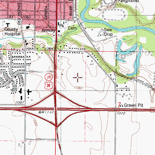 Topographic Map of Van Diest Medical Center, IA