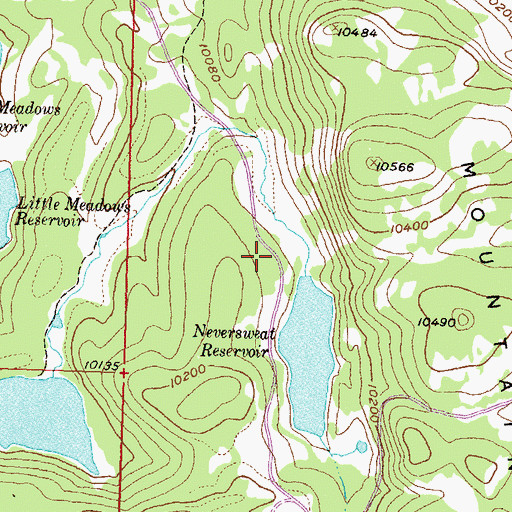 Topographic Map of Parker Basin Reservoir Number 1, CO