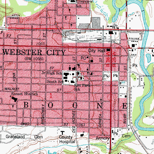 Topographic Map of Saint Thomas Aquinas Catholic Church, IA