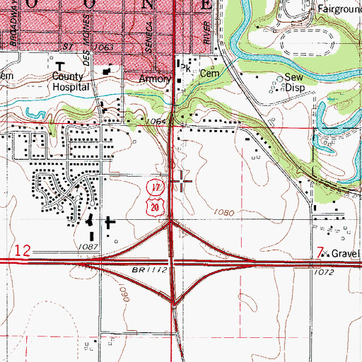Topographic Map of Hamilton County Sheriff's Office, IA