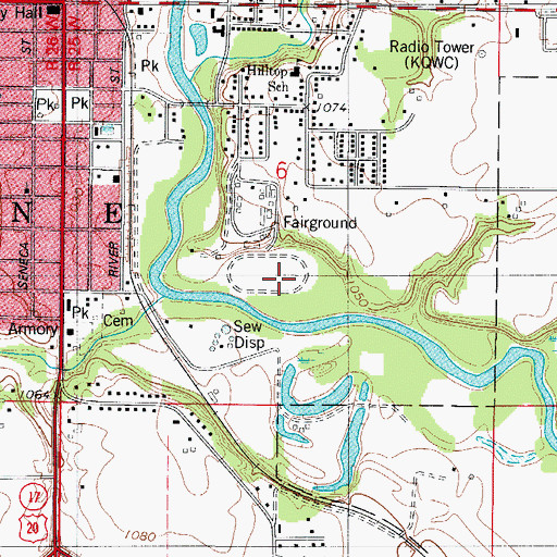 Topographic Map of Hamilton County Speedway, IA