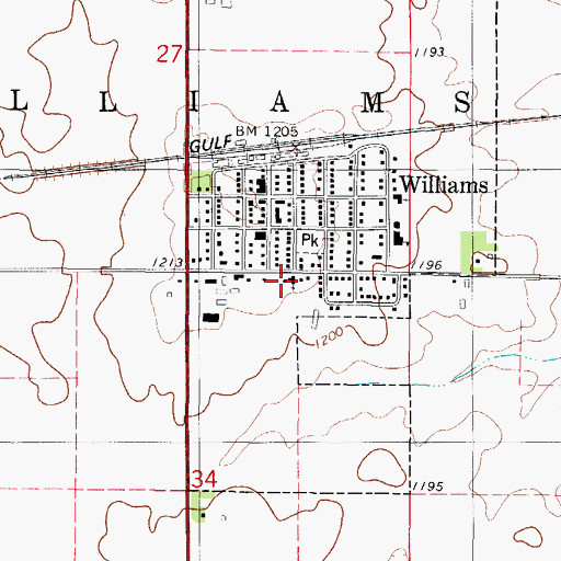 Topographic Map of Saint Mary's Catholic Church, IA
